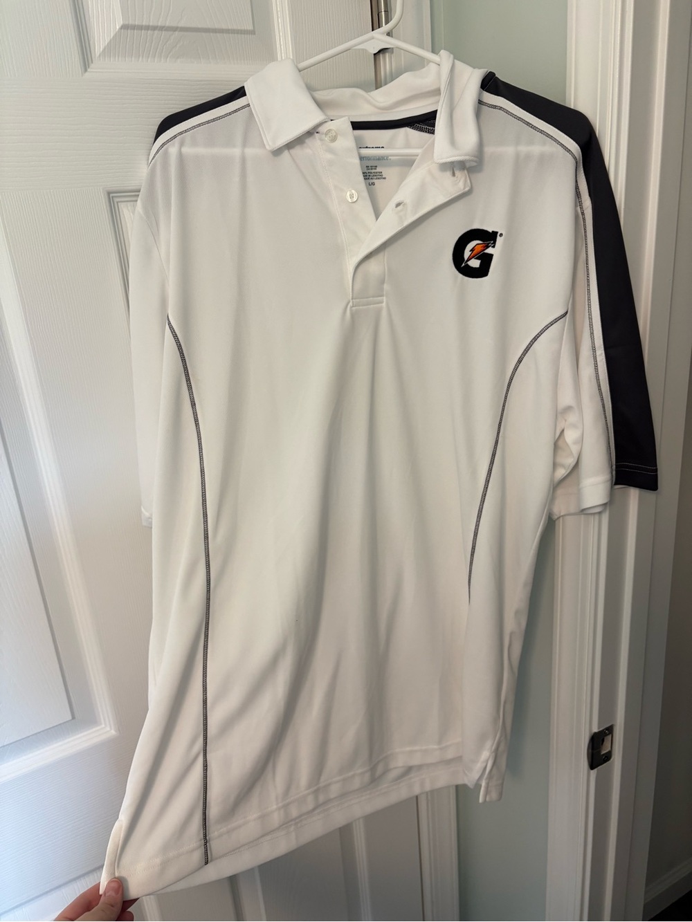 Men's White Performance Polo